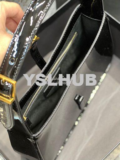 Replica YSL Saint Laurent Le 5 à 7 hobo bag in black Patent Leather 65 7