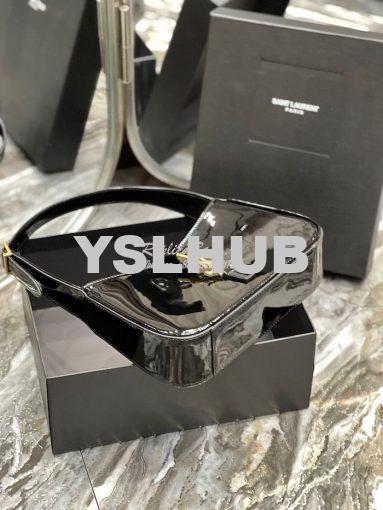 Replica YSL Saint Laurent Le 5 à 7 hobo bag in black Patent Leather 65 8