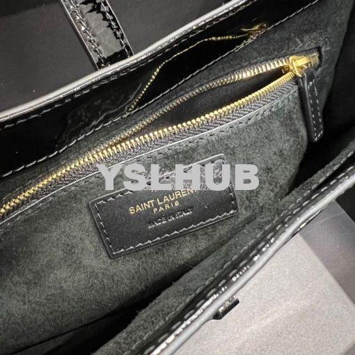 Replica YSL Saint Laurent Le 5 à 7 hobo bag in black Patent Leather 65 9