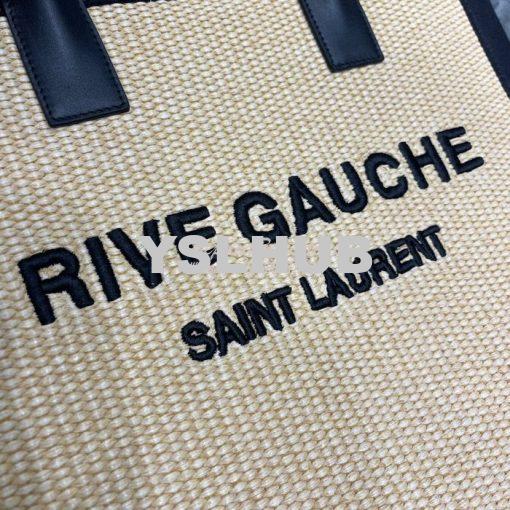 Replica YSL Saint Laurent Rive Gauche N/s Shopping Bag In Felt And Lea 3
