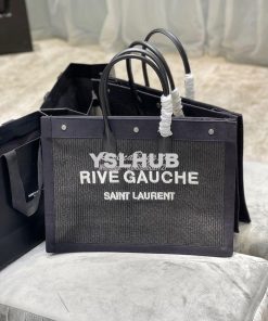 Replica YSL Saint Laurent Rive Gauche Tote Bag In Felt And Leather 499