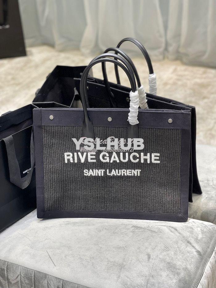 Replica YSL Saint Laurent Rive Gauche Tote Bag In Felt And Leather 499