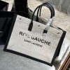 Replica YSL Saint Laurent Rive Gauche Tote Bag In Linen And Leather 49 12