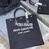 Replica YSL Saint Laurent Rive Gauche N/s Shopping Bag In Linen And Co 12