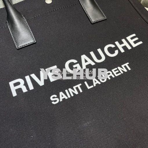 Replica YSL Saint Laurent Rive Gauche N/s Shopping Bag In Linen And Co 5