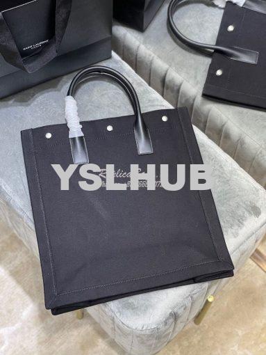 Replica YSL Saint Laurent Rive Gauche N/s Shopping Bag In Linen And Co 7