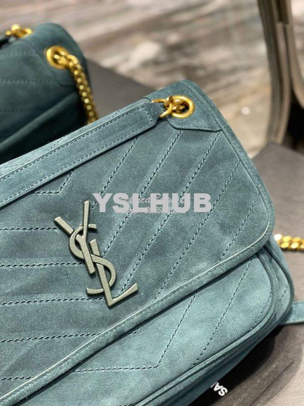 Replica YSL Saint Laurent Niki Medium In Quilted Suede And Smooth Leat 5
