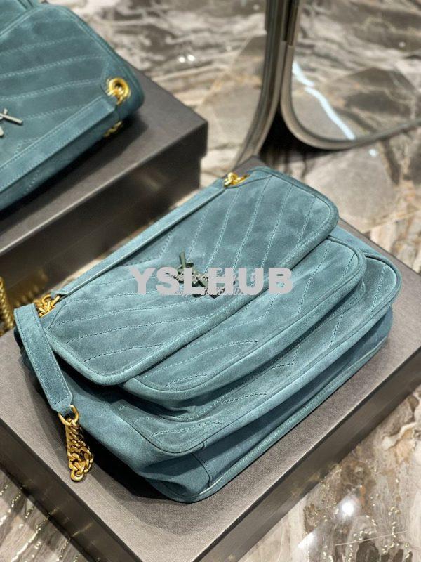 Replica YSL Saint Laurent Niki Medium In Quilted Suede And Smooth Leat 12