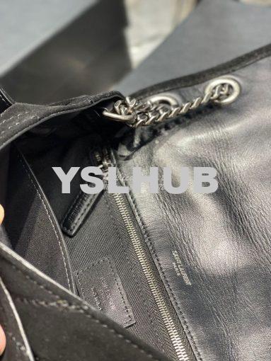 Replica YSL Saint Laurent Niki Medium In Quilted Suede And Smooth Leat 7