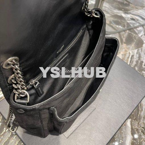 Replica YSL Saint Laurent Niki Medium In Quilted Suede And Smooth Leat 8