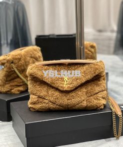 Replica YSL Saint Laurent Puffer Small Medium Bag In Merino Shearling 2