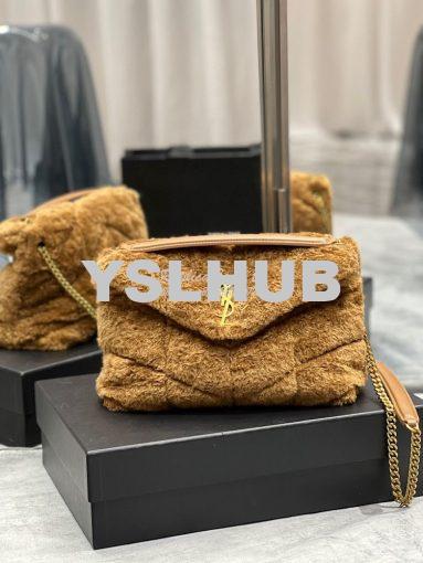 Replica YSL Saint Laurent Puffer Small Medium Bag In Merino Shearling 2
