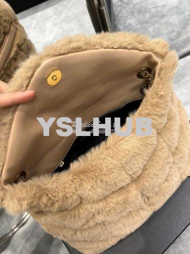 Replica YSL Saint Laurent Puffer Small Medium Bag In Merino Shearling 5