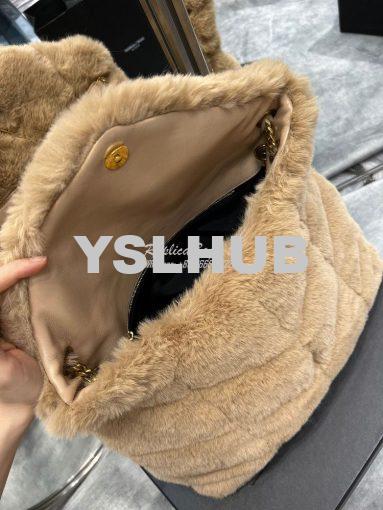 Replica YSL Saint Laurent Puffer Small Medium Bag In Merino Shearling 12