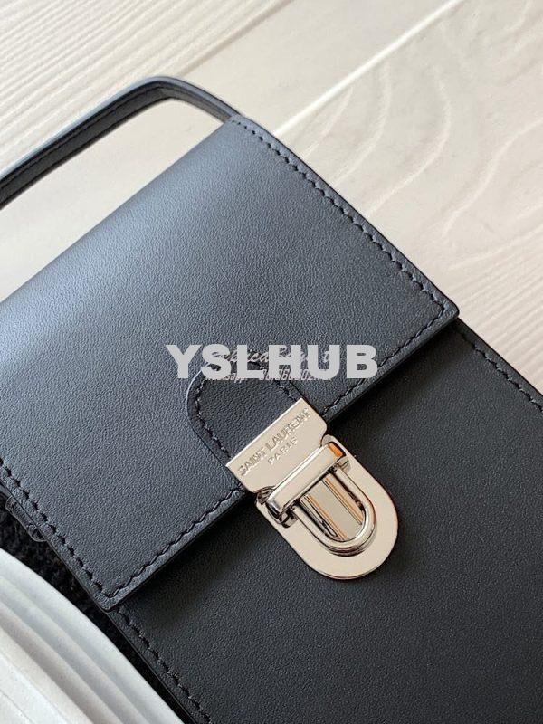 Replica YSL Saint Laurent Tuc Phone Pouch With Strap In Supple Calfski 3