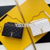 Replica YSL Saint Laurent College Medium In Quilted Linen Canvas And L 11