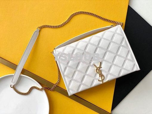 Replica YSL Saint Laurent Becky Mini Chain Bag In Carré-Quilted Lambsk 3
