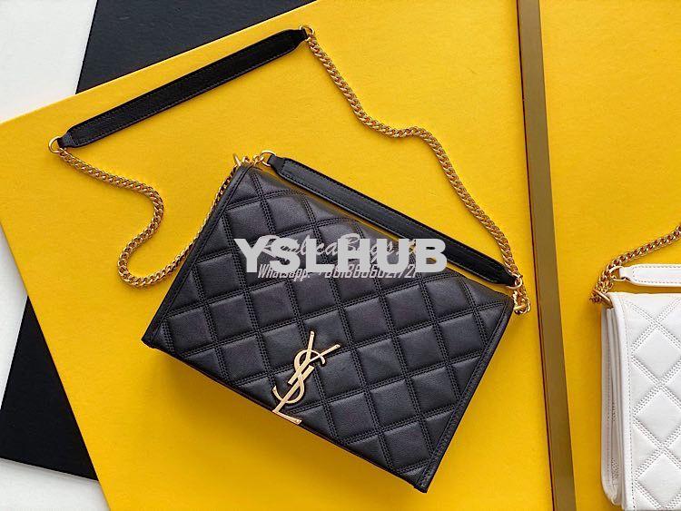 Replica YSL Saint Laurent Becky Mini Chain Bag In Carré-Quilted Lambsk 12