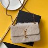 Replica YSL Saint Laurent College Medium In Quilted Linen Canvas And L 10
