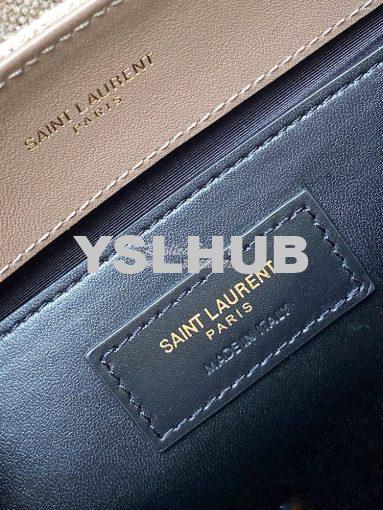 Replica YSL LouLou Medium in “Y” Quilted Linen Taupe 5749462 6