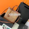 Replica YSL Saint Laurent E/W Shopping Bag in Woven Cane And Leather 6 12