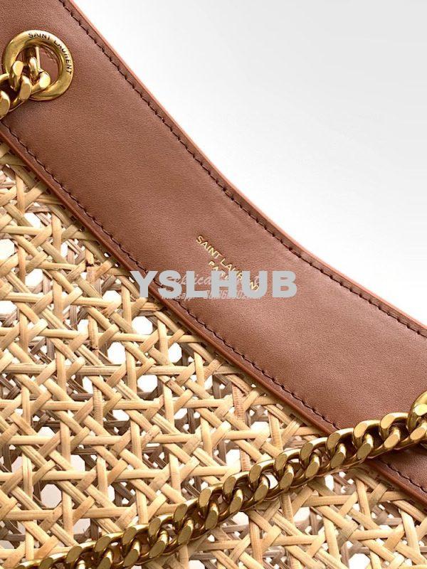Replica YSL Saint Laurent E/W Shopping Bag in Woven Cane And Leather 6 6