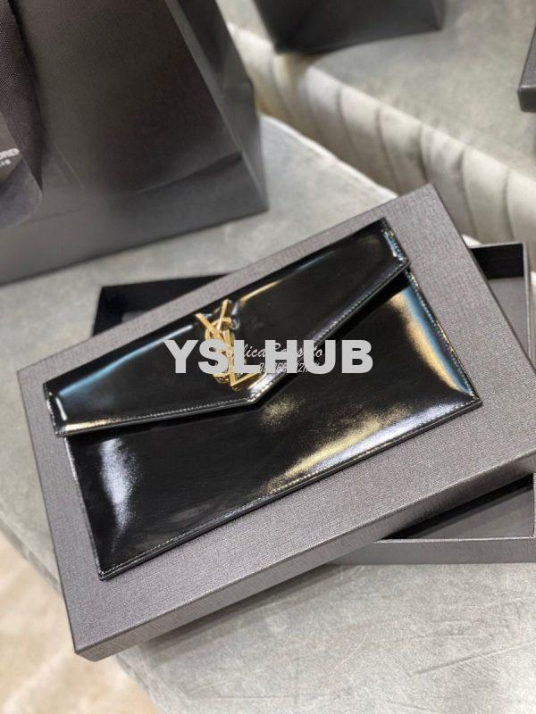 Replica YSL Saint Laurent Uptown Pouch In Shiny Smooth Leather 565739 10