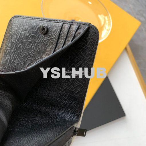 Replica YSL Saint Laurent Monogram compact zip around wallet in grain 9