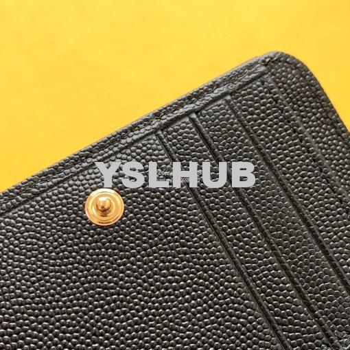 Replica YSL Saint Laurent Monogram compact zip around wallet in black 8