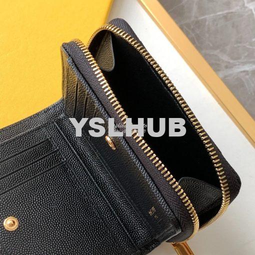 Replica YSL Saint Laurent Monogram compact zip around wallet in black 9