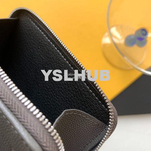 Replica YSL Saint Laurent Monogram compact zip around wallet in grey g 9