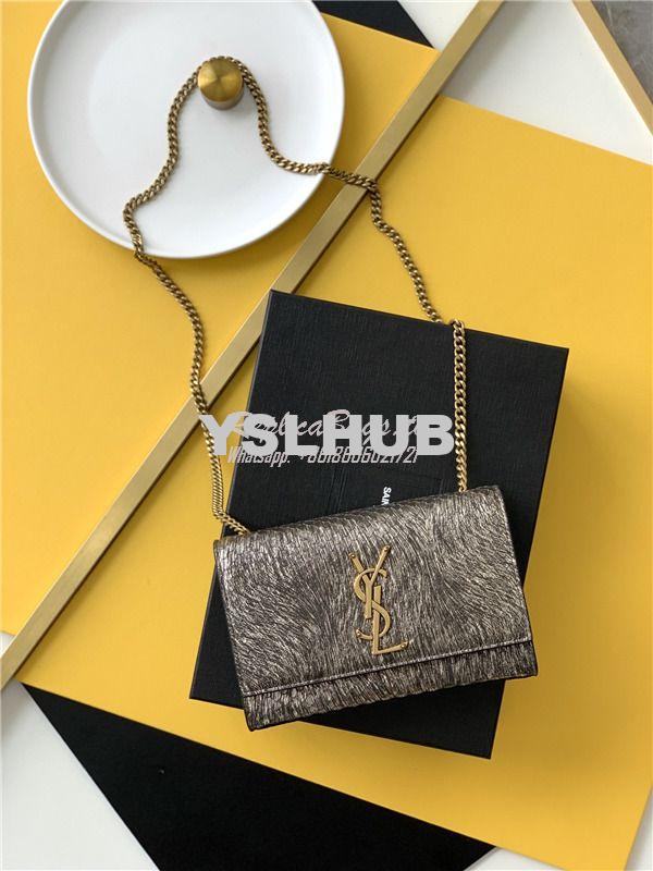 Replica YSL Saint Laurent Kate small with python pattern lambskin leat