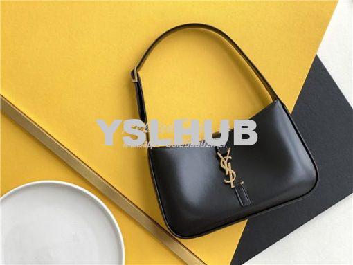 Replica YSL Saint Laurent Le 5 à 7 hobo bag in black calfskin smooth l 2