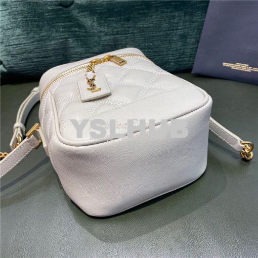 Replica YSL Saint Laurent 80's vanity bag in blanc vintage carré-quilt 8