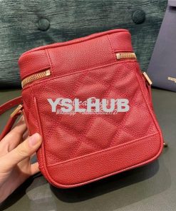 Replica YSL Saint Laurent 80's vanity bag in rouge eros carré-quilted 2