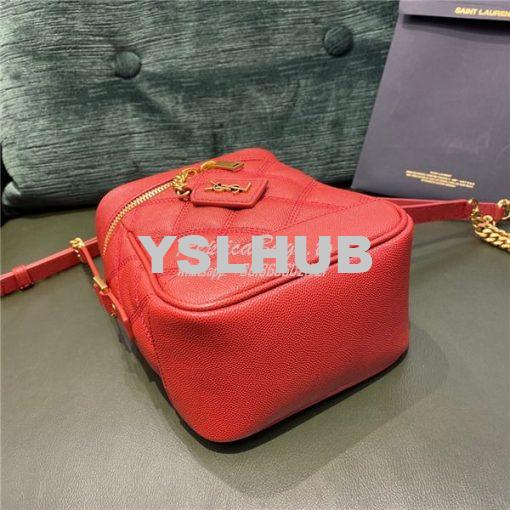 Replica YSL Saint Laurent 80's vanity bag in rouge eros carré-quilted 8