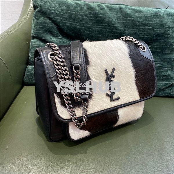 Replica YSL Saint Laurent 80's vanity bag in black carré-quilted grain 14