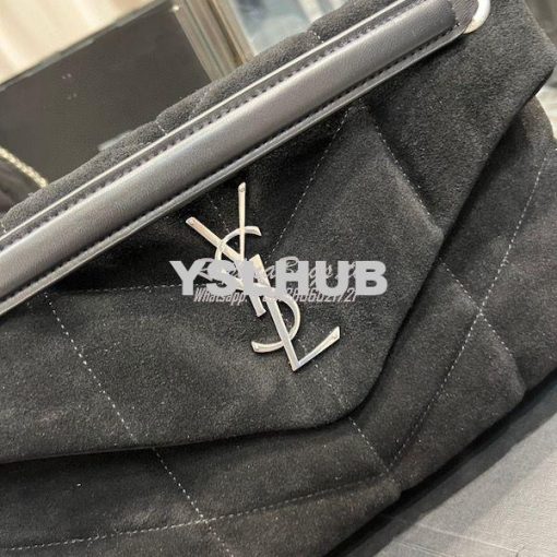 Replica YSL Saint Laurent Loulou Puffer Small Bag In Quilted Suede And 5