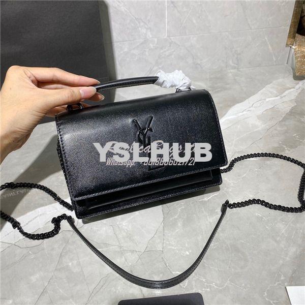 Replica Saint Laurent YSL Sunset Chain Wallet In Smooth Leather 533026