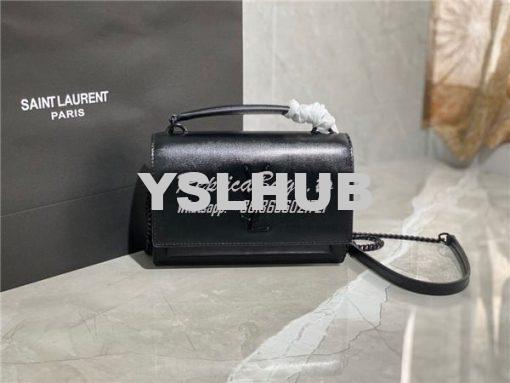 Replica Saint Laurent YSL Sunset Chain Wallet In Smooth Leather 533026 2