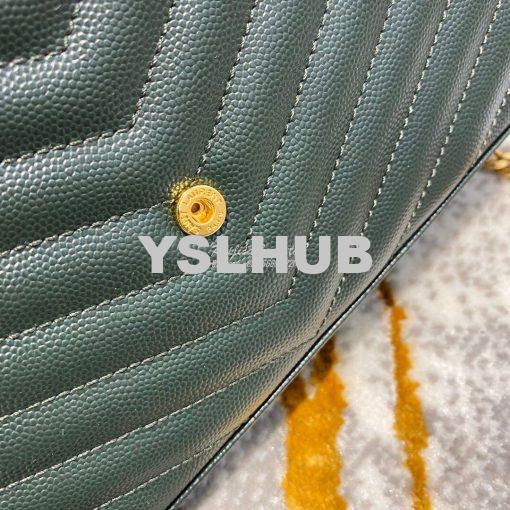 Replica YSL Saint Laurent Monogram Chain Wallet Grain De Poudre Textur 9