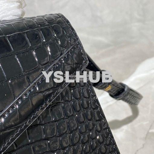 Replica YSL Saint Laurent Cassandra Mini Top Handle Bag In Crocodile E 5