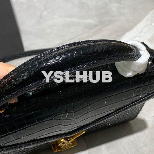 Replica YSL Saint Laurent Cassandra Mini Top Handle Bag In Crocodile E 7
