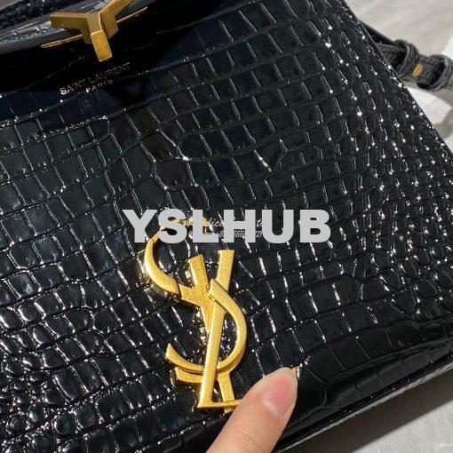 Replica YSL Saint Laurent Cassandra Mini Top Handle Bag In Crocodile E 8