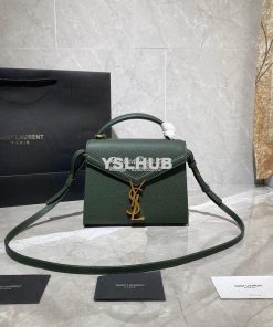 Replica YSL Saint Laurent Cassandra Mini Top Handle Bag In Grain De Po