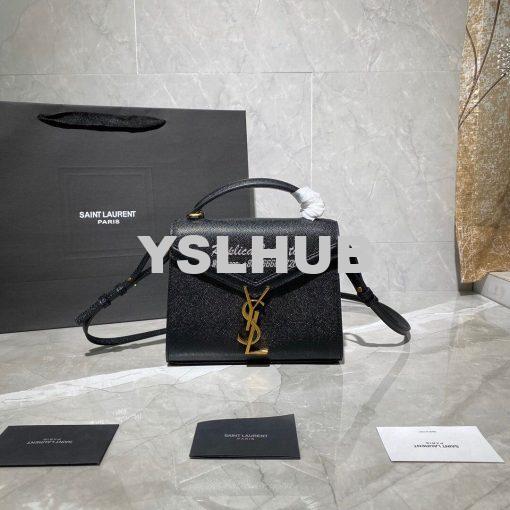 Replica YSL Saint Laurent Cassandra Mini Top Handle Bag In Grain De Po 2
