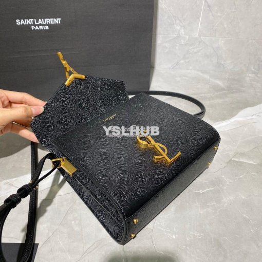 Replica YSL Saint Laurent Cassandra Mini Top Handle Bag In Grain De Po 7