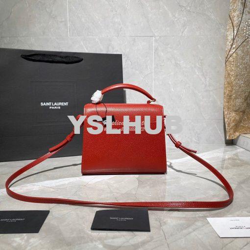 Replica YSL Saint Laurent Cassandra Mini Top Handle Bag In Grain De Po 6