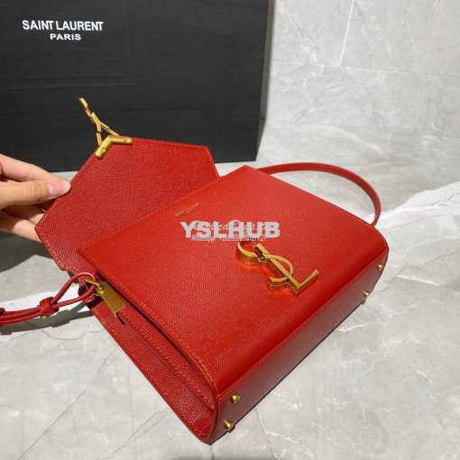 Replica YSL Saint Laurent Cassandra Mini Top Handle Bag In Grain De Po 8