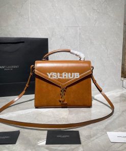 Replica YSL Saint Laurent Cassandra Medium Top Handle Bag In Smooth Le